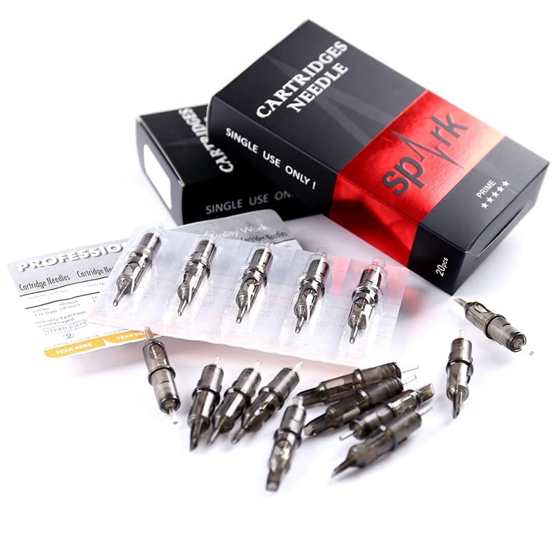 Spark Professional Tattoo Cartridge Needles Disposable 20Pcs #12 Standard (7RM)