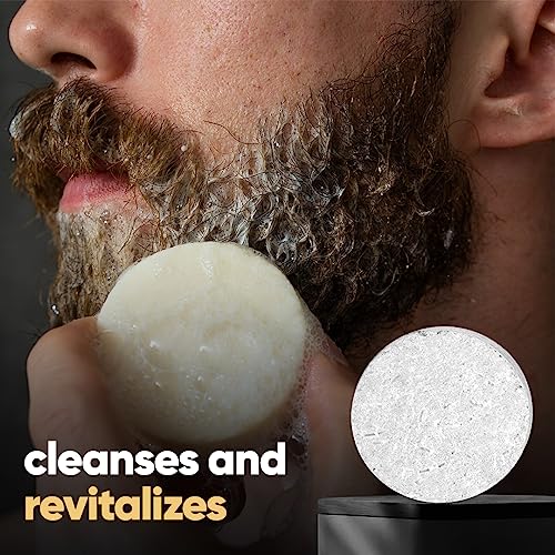 Mustculine Beard Shampoo Bar, Clean Your Beard with Growth and Hair Loss Effect, Hair Growth Shampoo Bar (4 Package)