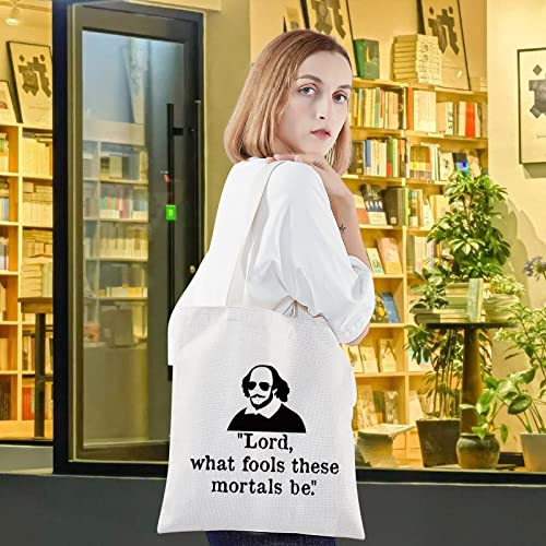 LEVLO Shakespeare Cosmetic Make Up Bag Shakespeare Fans Gift Lord What Fools These Mortals Be Zipper Pouch Bag(What Fools)