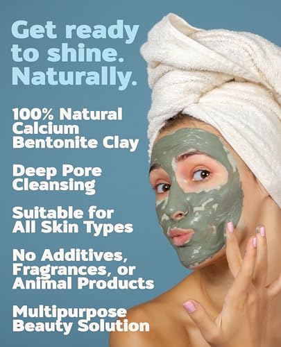 Aztec Secret– Indian Healing Clay 1 lb – Deep Pore Cleansing Facial & Body Mask – The Original 100% Natural Calcium Bentonite Clay – New Version 2