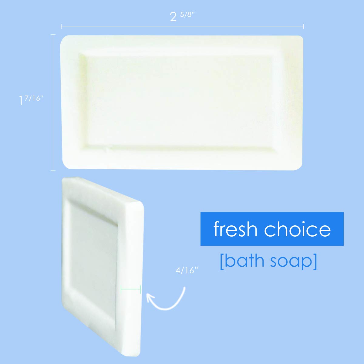 Fresh Choice Bulk Hotel Soap, Individually Wrapped Bar Soaps, Mini Trial Size Toiletries, Bath Body Hand Soap for Airbnb, VRBO, Vacation Rentals and Motel Guest Bathroom, 0.85 oz, Pack of 500