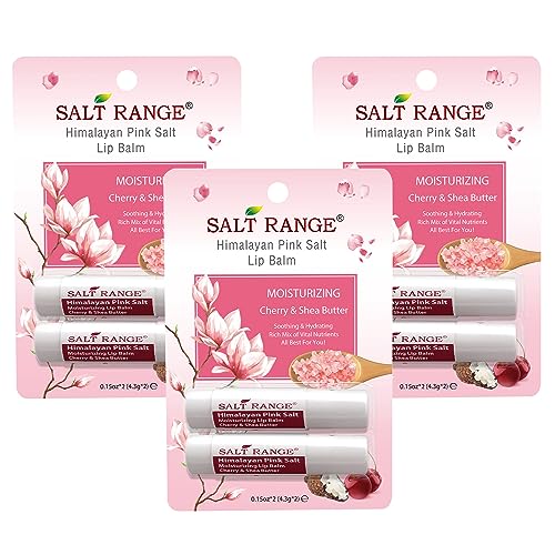 Natural Solution Lip Balm, Formulated with Cherry & Organic Shea Butter, Moisturizing Lip Care Multipack, Hydrating Moisturizer for Dry Lips, Organic Chapstick- 3 Count,6 Pieces