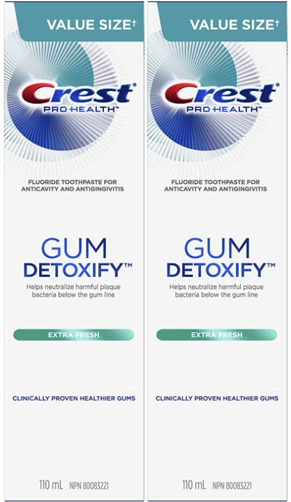 Crest Gum Detoxify Toothpaste, Extra Fresh, 3.7 oz (110ml) - Pack of 2