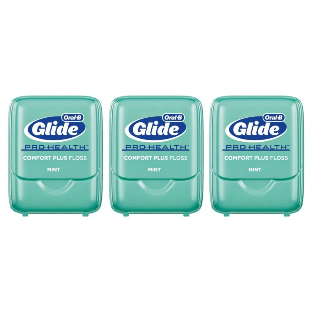 Oral-B Comfort Plus Glide Dental Floss Pack, Mint, 3 Count