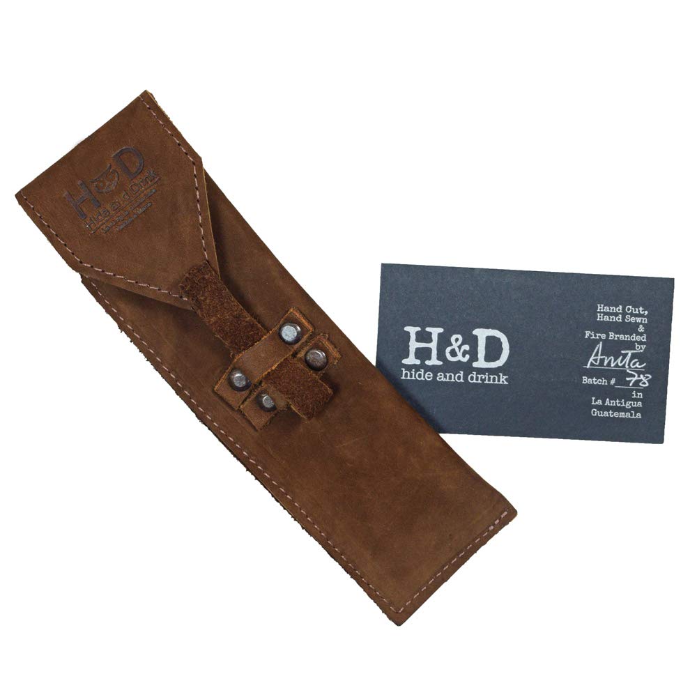 Hide & Drink Rustic Leather Straight Razor Case Handmade (Swayze Suede)