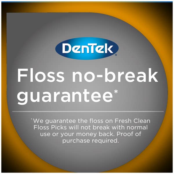 DenTek Complete Clean Easy Reach Floss Picks, No Break & No Shred Floss, 75 Count (Pack of 12)