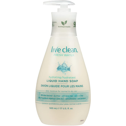 Live Clean Liquid Hand Soap, Fresh Water, 17 Oz (Packaging May Vary)