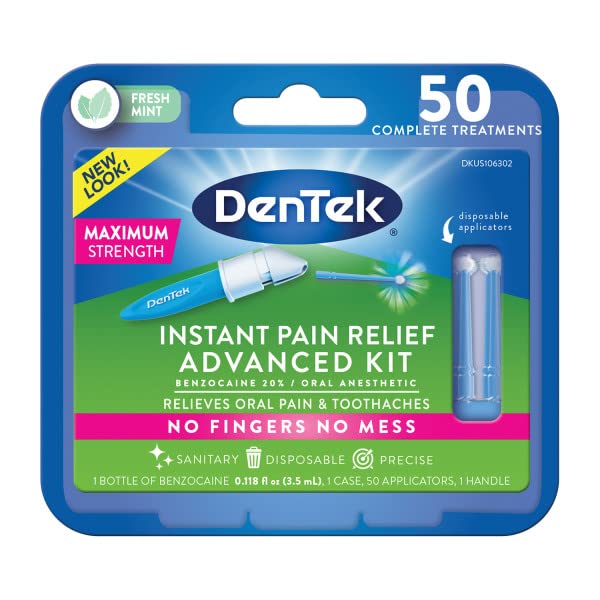 DenTek Adult Instant Tooth Pain Relief Kit with 50 Applicators (Pack of 4)