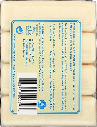 A LA MAISON Hypoallergenic Unscented Bar Soaps, 3.5 Oz - 4 Ea, 3.5 Oz