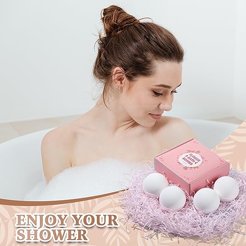 Uiifan 20 Pcs 3.5 oz Bath Bombs Gift Set XL Bath Bombs Bulk Essential Oils Relaxing Bath Ball Birthday Spa Gift for Women Kids Men Moisturizing Dry Skin Skin Relaxation Shower (Mint)