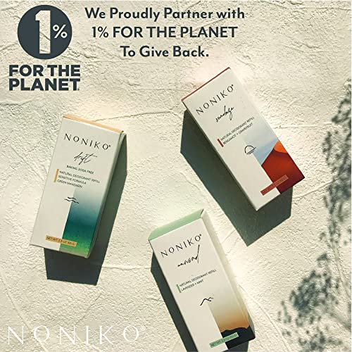 NONIKO - Natural Deodorant - DRIFT REFILL - Stainless Steel Refill - Aluminum Free, Paraben Free, Plastic Free - For Men & Women – Green Mandarin - Sensitive Formula