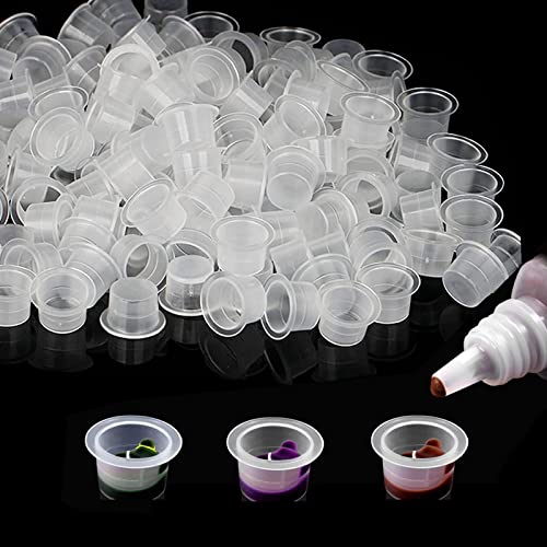 Yuelong Ink Caps - 1000pcs Tattoo Cups Disposable Pigment Cups 9MM Small Tattoo Pigment Ink Caps for Tattooing