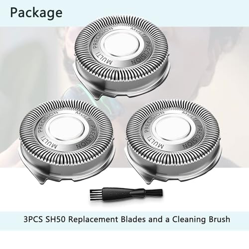 Sh50/52 Shaver Replacement Heads for Philips Norelco Series 5000 Shaver, New Upgrade Shaver Replacement Blades Compatible with AquaTouch (S5xxx), PowerTouch (PT8xx, PT7xx) and AquaTouch (AT8xx, AT7xx)