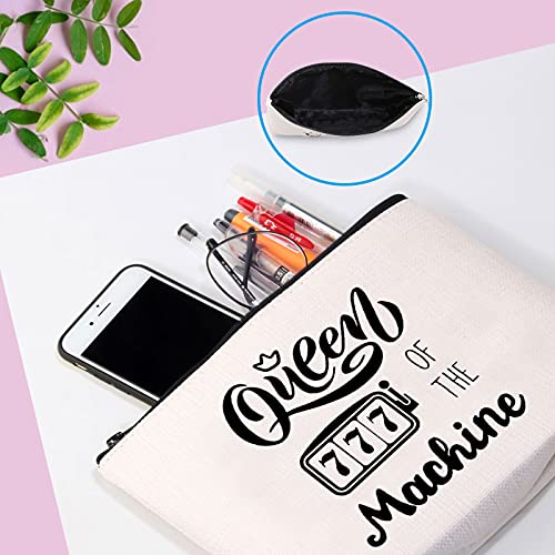 GJTIM Slot Machine Inspired Gift Queen Of The Machine Gambling Tote Bag Gambler Casino Lover Gift (Machine Queen Tote)