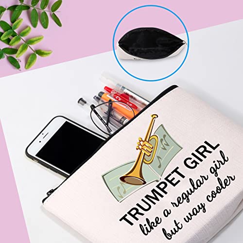 GJTIM Trumpeter Gift Trumpet Player Gift Brass Band Trumpeter Cosmetic Bag Zipper Pouch (Trumpet Bag)