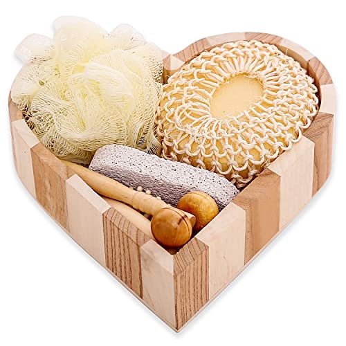 Bath Gift Set Birthday Gifts Bath & Shower Spa Basket Gift Set for Women for Body Back Legs and Foot