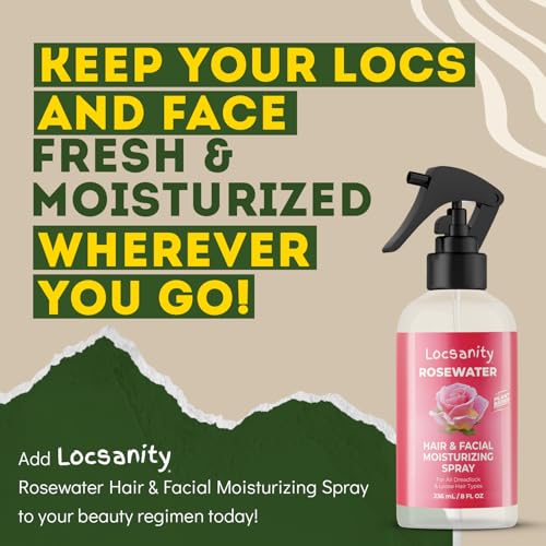 Locsanity Pure Rosewater Hair and Facial Daily Moisturizing/Refreshing Spray