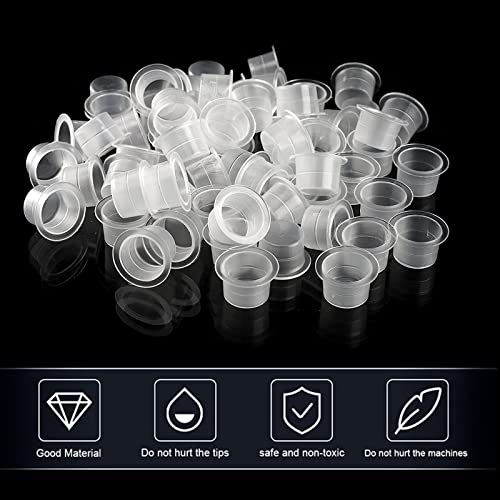 Yuelong Ink Caps - 1000pcs Tattoo Cups Disposable Pigment Cups 9MM Small Tattoo Pigment Ink Caps for Tattooing