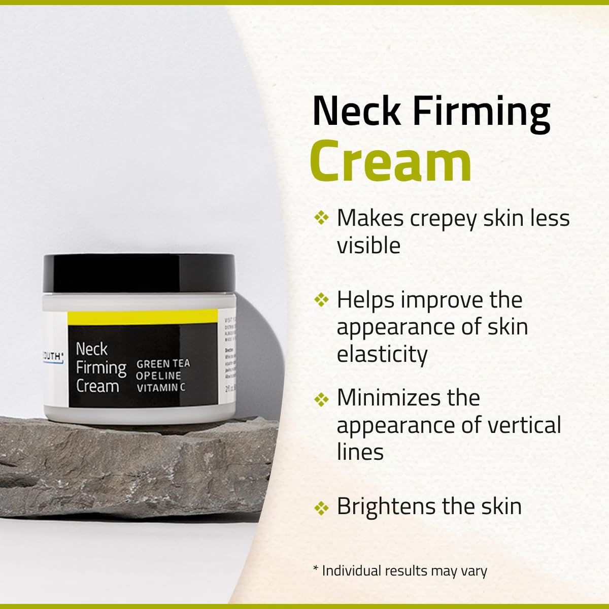 YEOUTH Neck Cream with Vitamin C, Neck Firming Cream for Decolletage and Double Chin, Cleavage Moisturizing Neck and Chest Firming Cream, Neck Brightening Cream 4oz