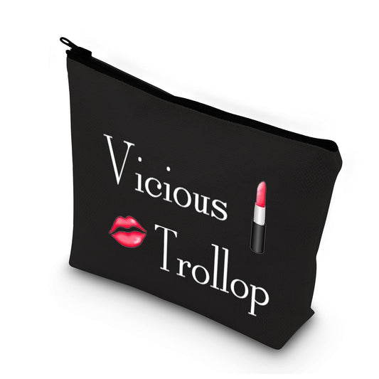 BDPWSS Vicious Trollop Bride Wedding Cosmetic Bag For Friend Bff Bride To Be Makeup Pouch Bridal Shower Gift (Vicious Trollop bl)