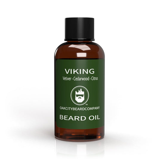 OakCityBeardCo. - Viking - 2 Ounce - Beard Oil - Beard Conditioner - Vetiver - Cedarwood - Citrus Notes