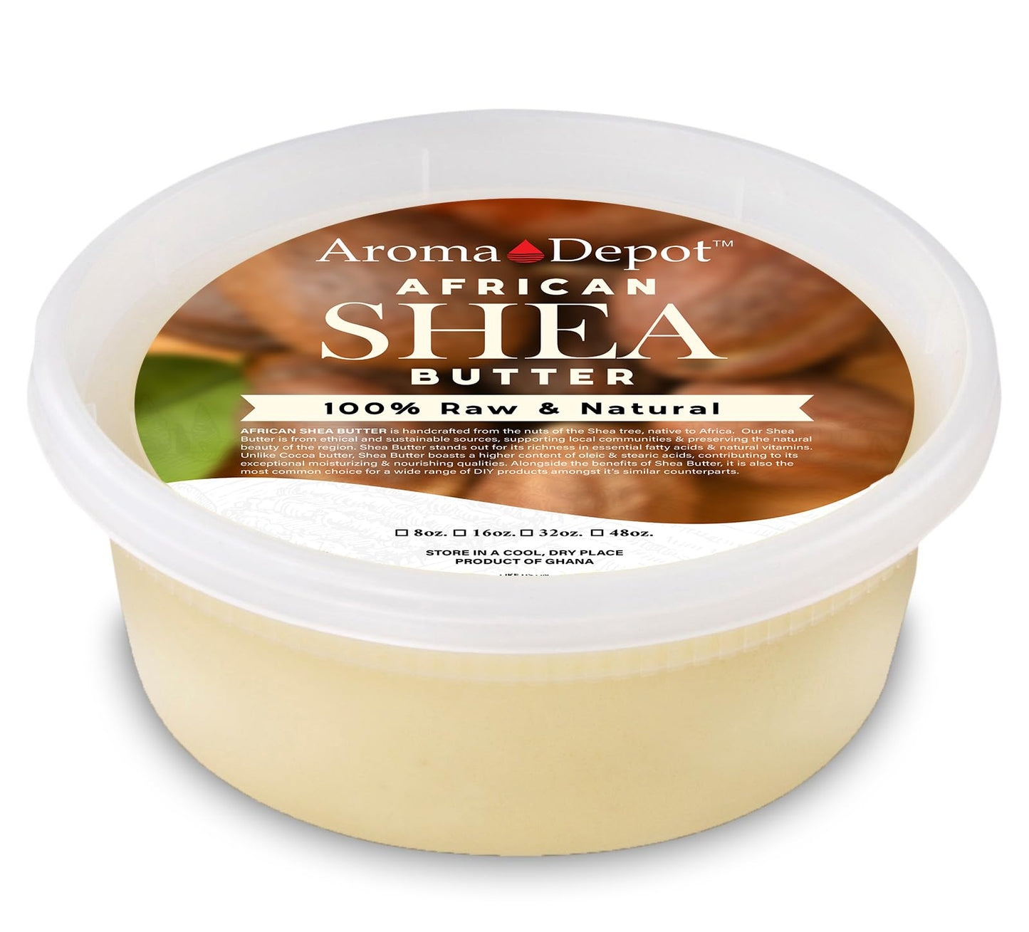 Raw African Shea Butter 8 oz Ivory/White Grade A 100% Pure Natural Unrefined Fresh Moisturizing, Ideal for Dry and Cracked Skin. It can be used in Body, Hair and Face.