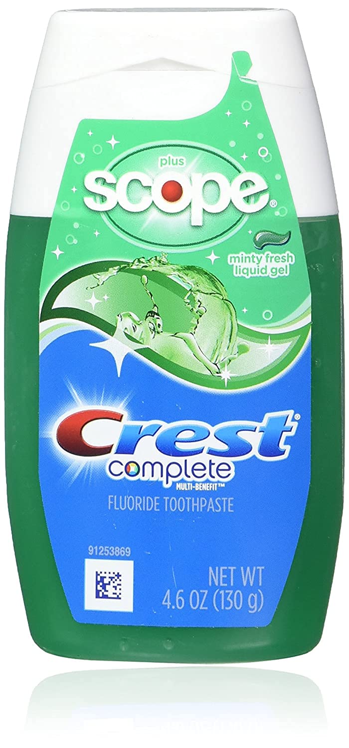 Crest Complete Whitening Plus Scope Tartar Control Toothpaste, Minty Fresh Liquid Gel, 4.6 Oz (130g) - 3