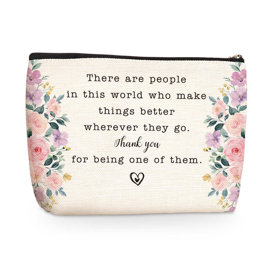 Inspirational Boss Gifts Cosmetic Bag Thank You Gifts Makeup Organizer Bag Office Gifts Friendship Gifts Travel Toiletry Bag Coworker Gifts Retirement Christmas Birthday Gifts for Women Teacher Nurse