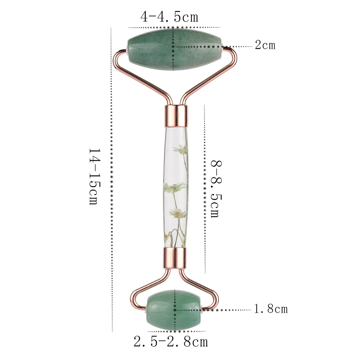 Rockcloud Crystal Stone Jade Roller Massager for Face Eye Neck Facial Skin Care Tool Anti-Aging for Slimming & Firming, Green Aventurine