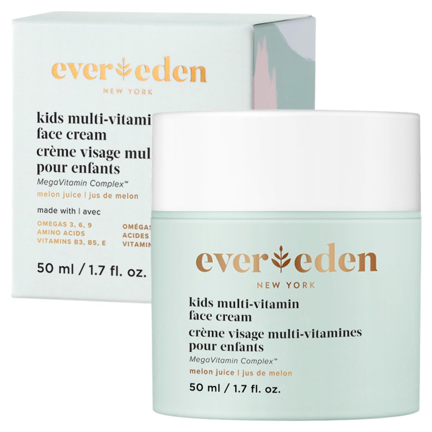 Evereden Kids Face Cream: Melon Juice, 1.7 oz. | Kids Face Lotion | Clean and Non-Toxic Kids Face Moisturizer | Multi-Vitamin Skin Care for Kids