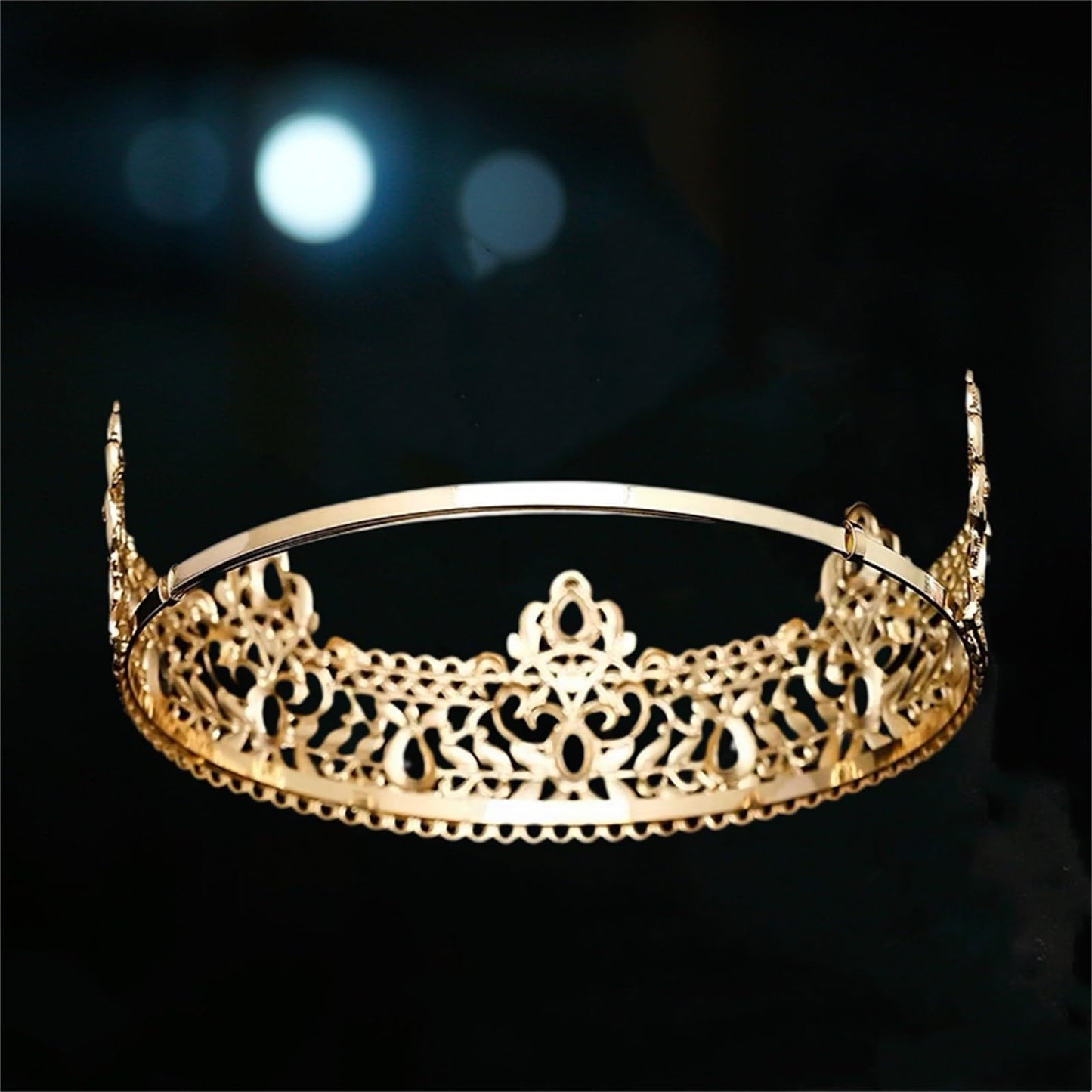 Adjustable King Queen Crown Colorful Black Headband for Men Women Prom King Queen Tiara Gift