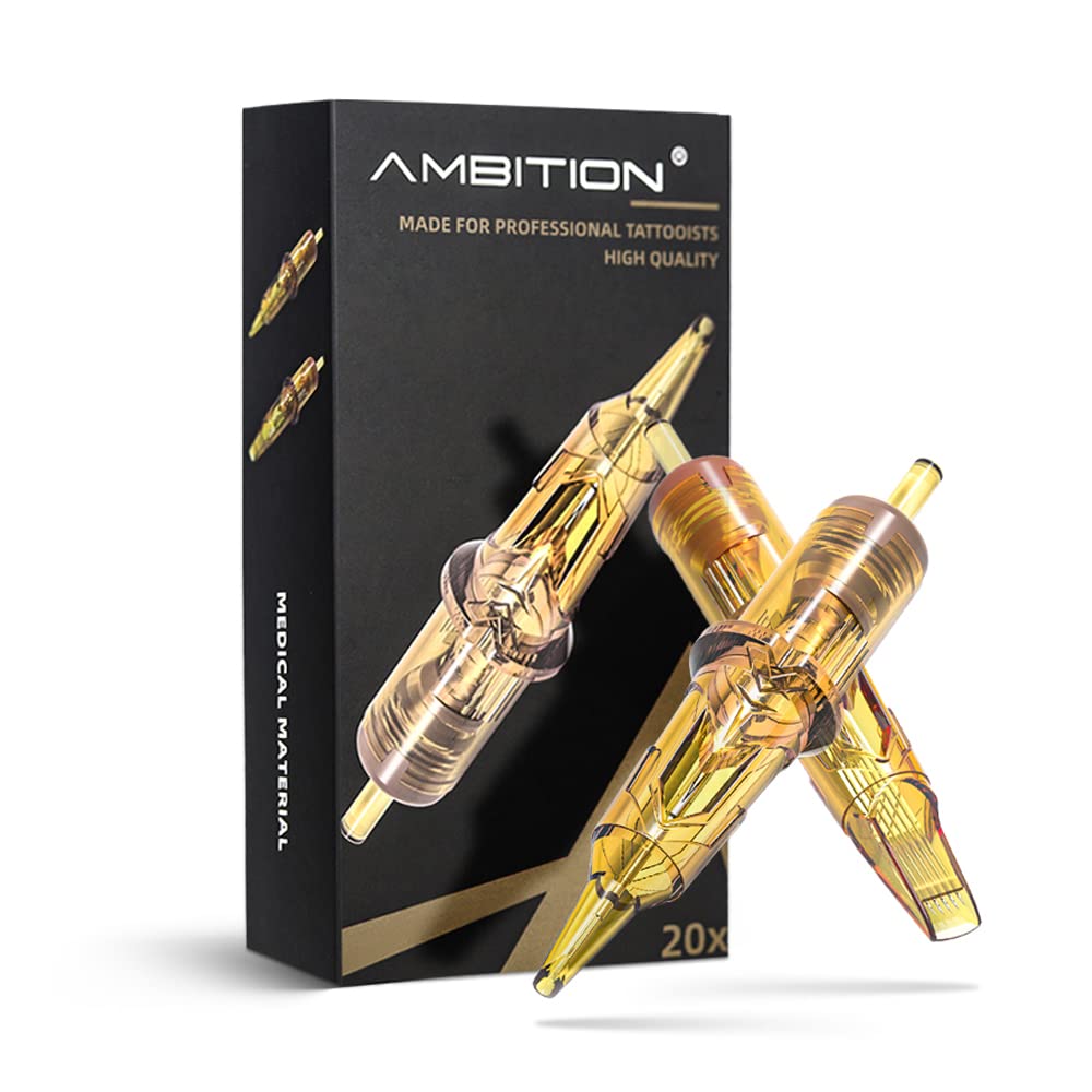 Ambition Glory Tattoo Cartridges #10 Bugpin 5RM Needles Disposable 20pcs 0.3mm 5 Curved Magnum for Rotary Tattoo Machine Supply