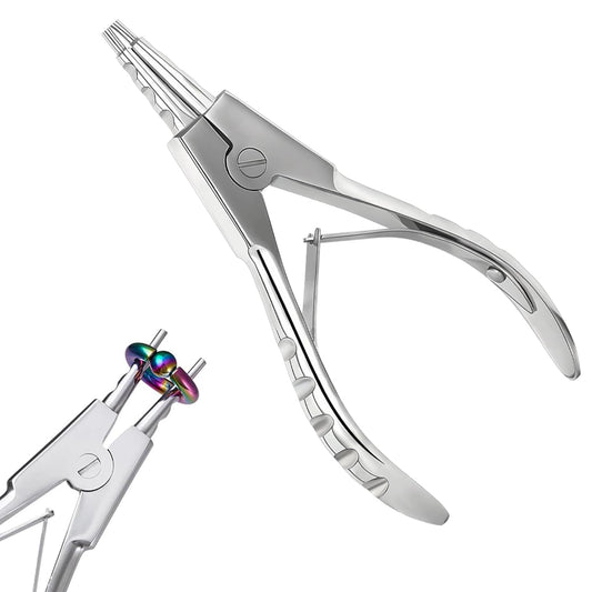 ZS Piercing Clamps Forceps Tools, Surgical Steel Slotted Locking Pennington Forceps, Septum Ear Lip Eyebrow Tongue Industrial Piercing Kit