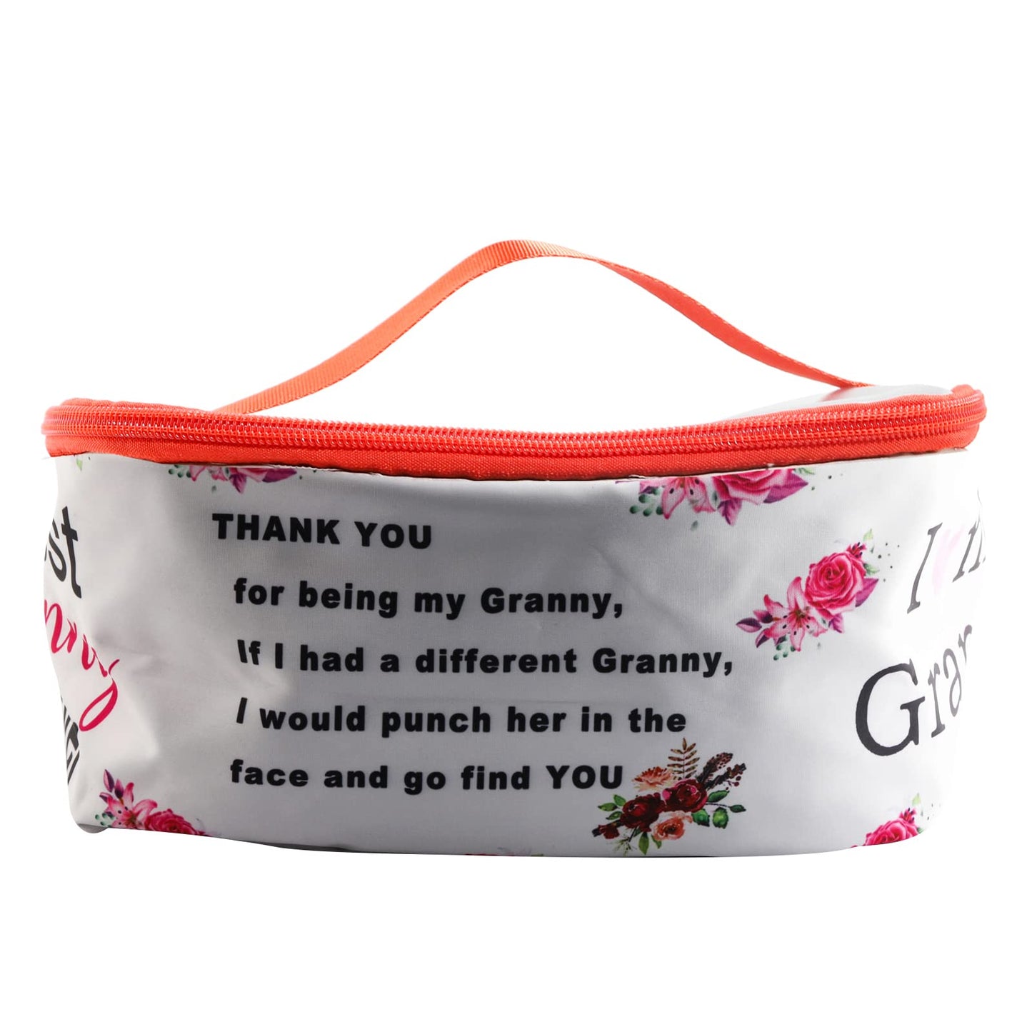 PXTIDY Granny Gift Grandma Makeup Bag Thank You For Being My Granny Cosmetic Bag Best Granny Ever Gift Grandmother Travel Bags Gran Grannie Gifts (Cosmetic Organizer LT)