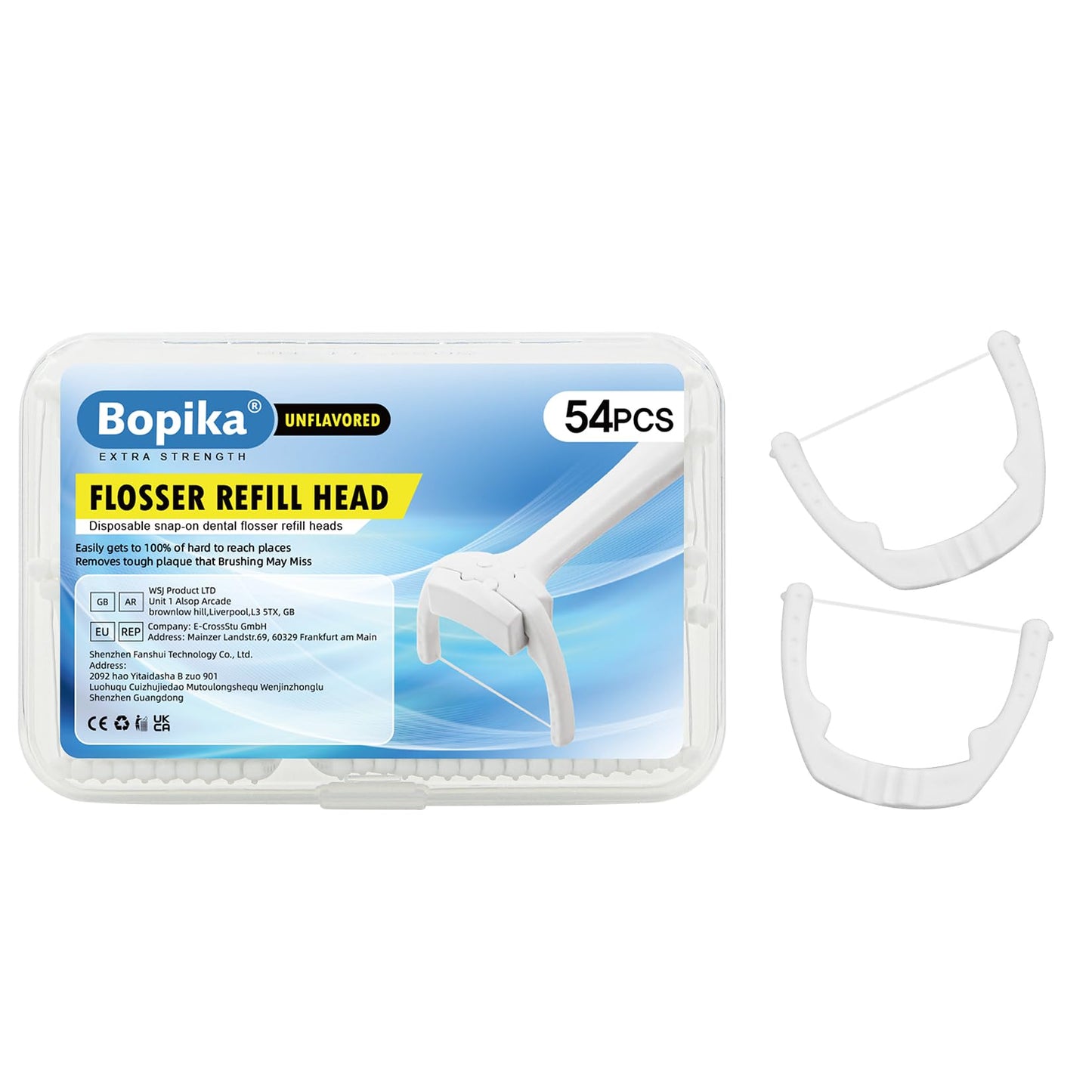 bopika Flosser Refill Head,Ultraclean Access Disposable Snap-On Flosser for Oral Care (1Pcs)