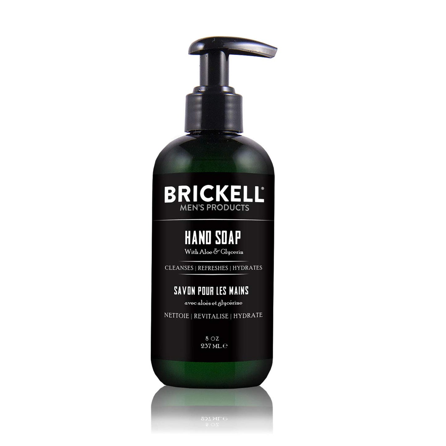 Brickell Men's Hand Soap For Men, Natural and Organic, Moisturizing Liquid Hand Soap, Cedarwood & Rain