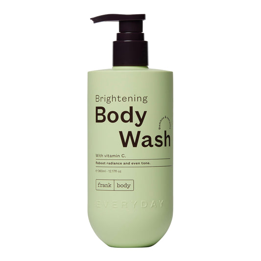 frank body Brightening Body Wash | Vegan & Cruelty Free | Evens Tone & Brightens Complexion | Made with Vitamin B & C, Kakadu Plum and Pomegranate | Bamboo & Camellia Scent | (360 mL / 12.17 fl oz)