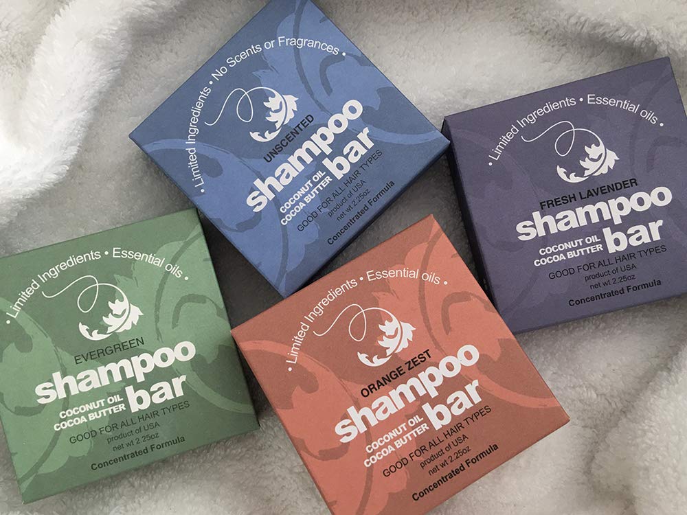 Whiff Shampoo and Shave Bar UNSCENTED Limited Ingredients, No Scents or Colorings, Made USA, Concentrated Formula