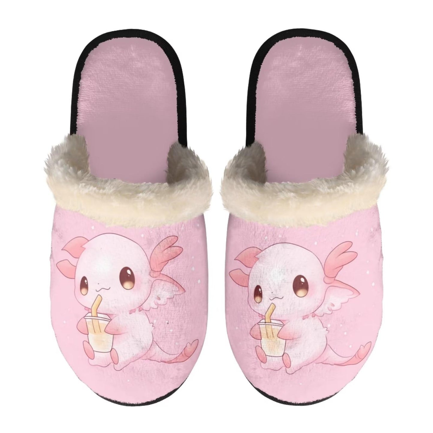 ZPINXIGN Kawaii Slipper Womens Cute Axolotl House Slippers Casual Home Spa Slippers Non Slip for Hotel Bedroom Travel Shoes Anti-slip Slippers