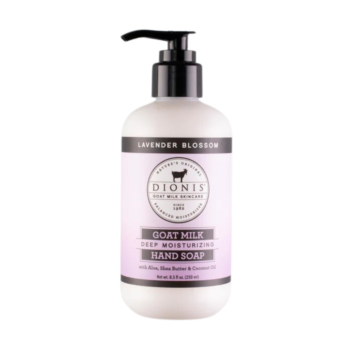 Dionis Goat Milk Skincare Lavender Blossom Scented Hand Soap - Skin Moisturizing & Hydrating Hand Wash - Rich & Creamy -Made in The USA - Cruelty Free For Sensitive Skin, 8.5oz Bottle With A Pump