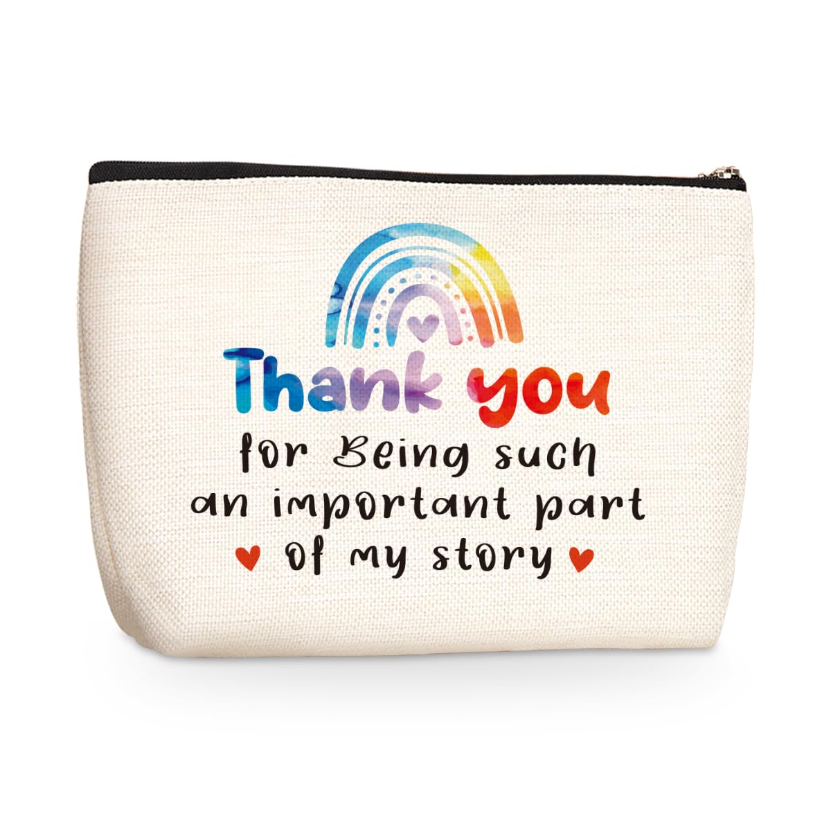 Thank You Gifts Rainbow Cosmetic Bag Teacher Appreciation Gifts Makeup Organizer Bag Friendship Gifts Travel Toiletry Bag Coworker Leaving Gifts Retirement Christmas Birthday Gifts for Women Nurse Her