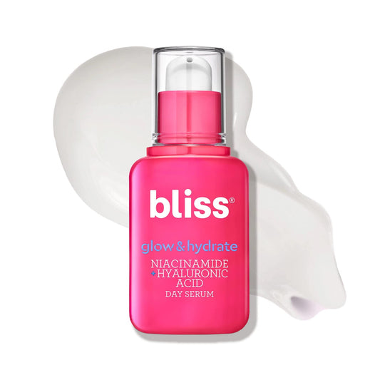 Bliss Glow & Hydrate Serum | Niacinamide + Hyaluronic Acid | Improves Dullness, Hydrates, Replenishes, & Defends Skin | Lightweight & Clean | Vegan & Cruelty-Free | 1 Fl Oz