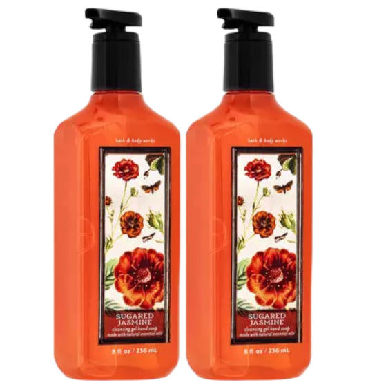 Bath and Body Works Cleansing Gel Hand Soap 8 Ounce 2-Pack (Sugared Jasmine)