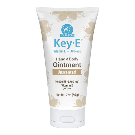 Carlson - Key-E Ointment, For Dry & Rough Skin, 10000 IU (6700 mg) Avocado, Coconut Oil, Beeswax, Vitamin E, Unscented, 2 oz