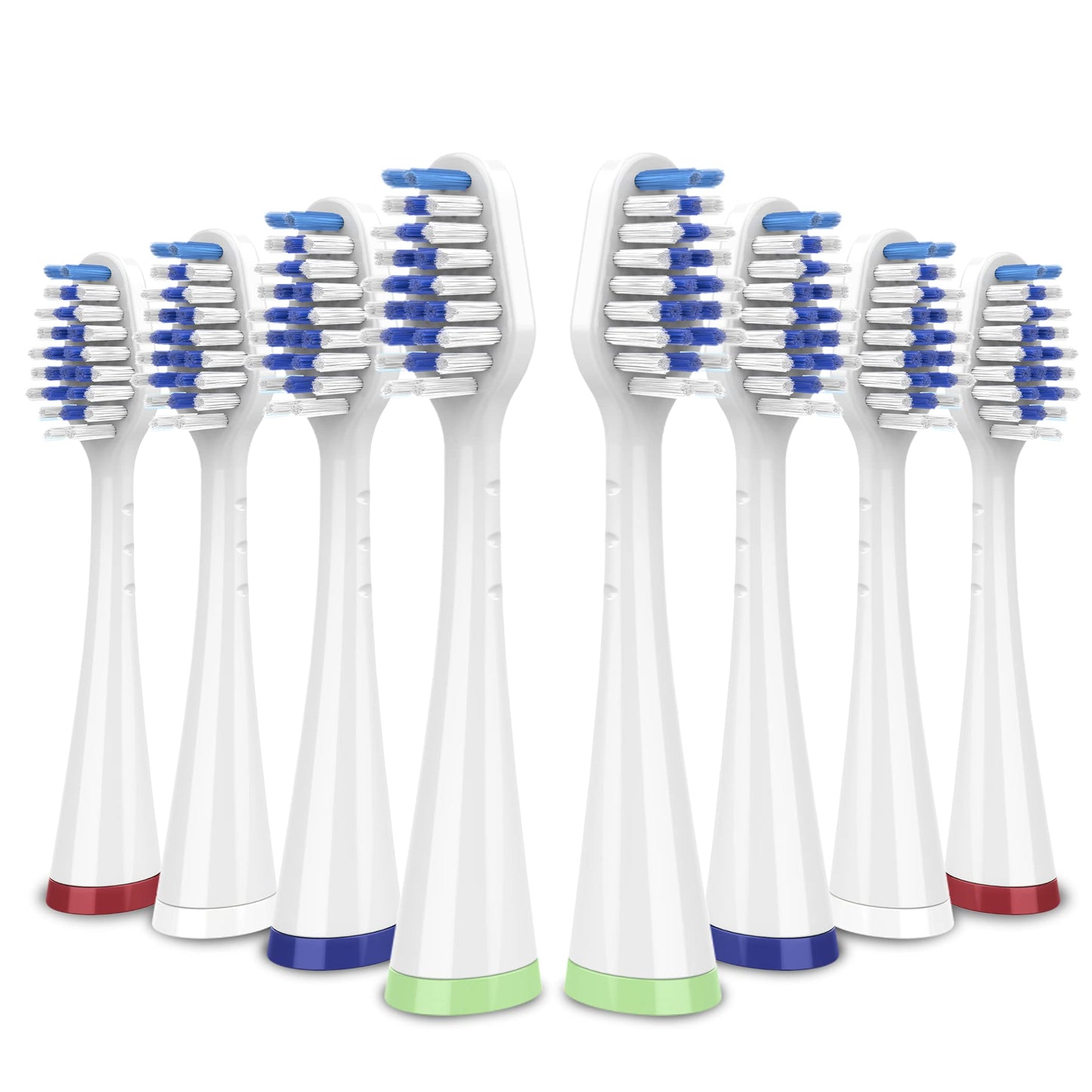 Replacement Toothbrush Heads for Waterpik Complete Care 5.0/9.0 (CC-01/WP-861), STRB-8WW, (8-Pack, White)