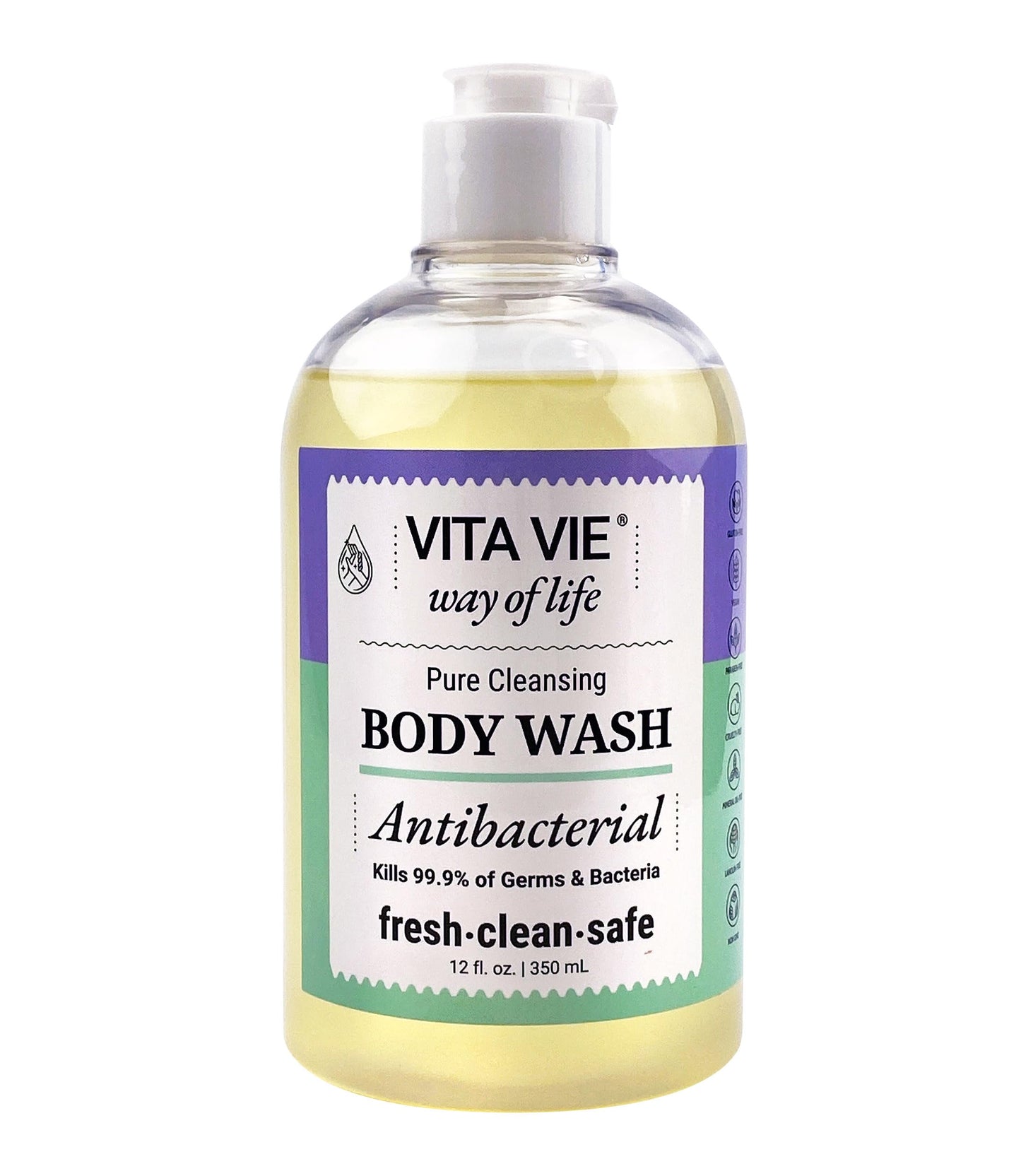 VITA VIE Antibacterial Body Wash, 12 oz