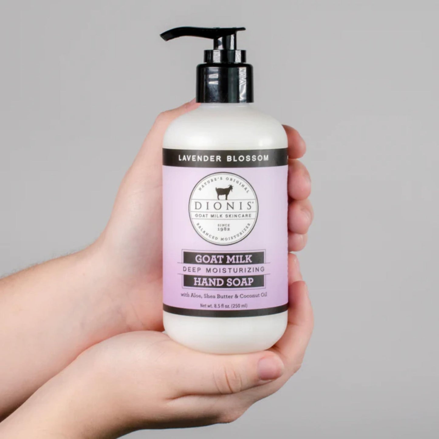 Dionis Goat Milk Skincare Lavender Blossom Scented Hand Soap - Skin Moisturizing & Hydrating Hand Wash - Rich & Creamy -Made in The USA - Cruelty Free For Sensitive Skin, 8.5oz Bottle With A Pump