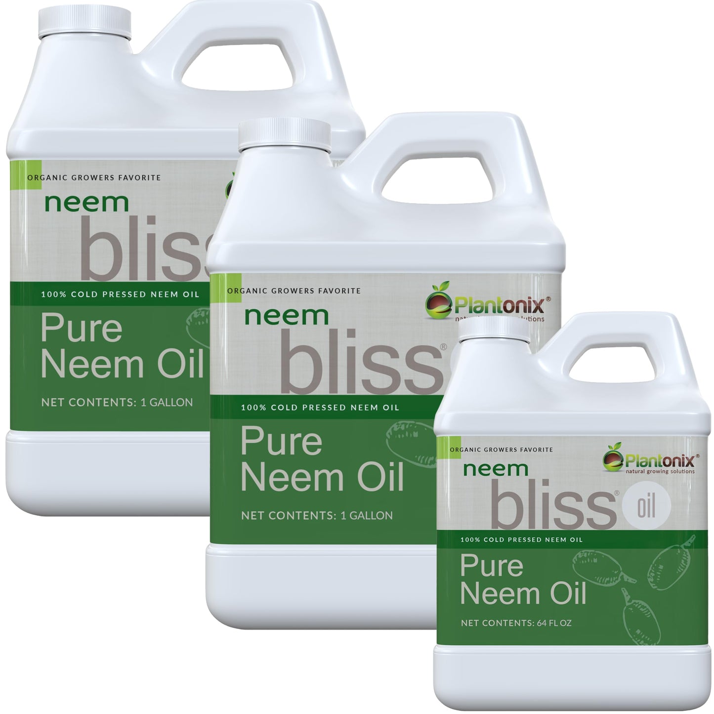 Neem Bliss (2.5 Gallons) - Pure Neem Oil Concentrate - 100% Cold Pressed Neem Oil - All-Natural Neem Oil Concentrate - Pure Neem Oil Extract - Unrefined Neem Oil for Hair - Neem Seed Oil Concentrate