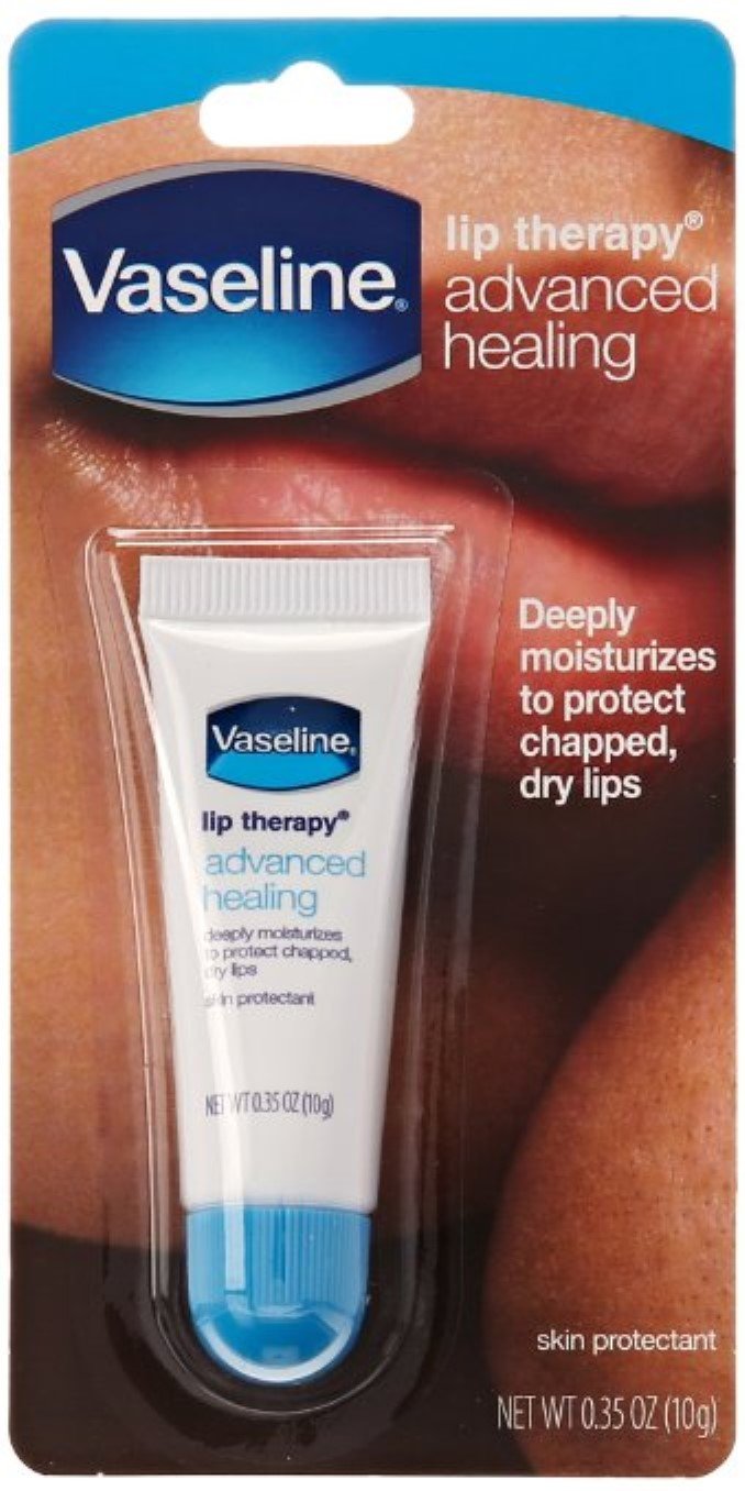 VASELINE Lip Therapy Advanced Healing Formula, 0.35 Oz (6 Pack)