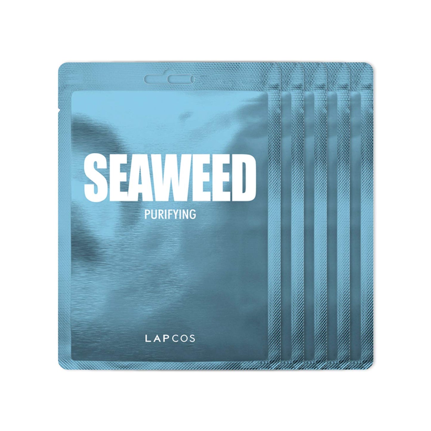 LAPCOS Seaweed Sheet Mask, Daily Face Mask with Hyaluronic Acid to Smooth and Purify Skin, Korean Beauty Favorite, 5-Pack